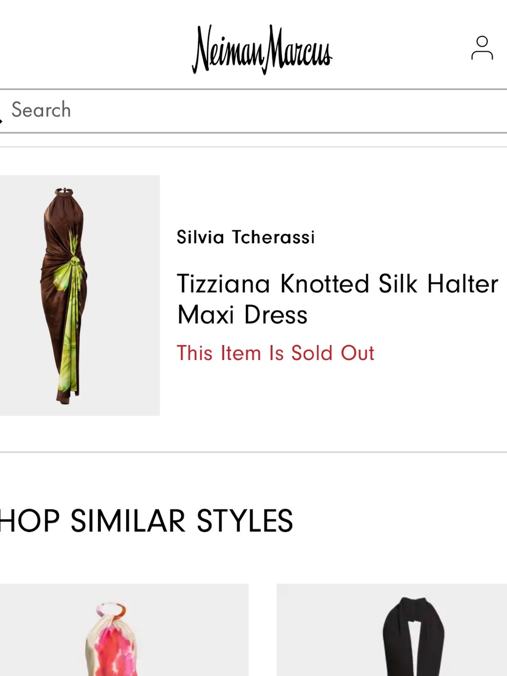 Silvia Tcherassi Brown and Lime Green Knotted Halter Silk Maxi Dress